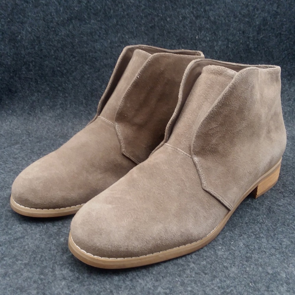 Blondo‎ Womens Verona Boot Size 8.5 Waterproof Tan Suede Laceles Pull On Bootie